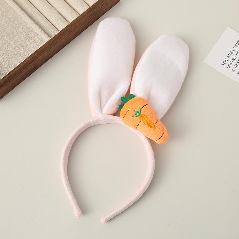 Cute Cartoon Rabbit Carrot Ear Headband - Autumn/Winter Hair Accessory
