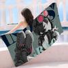 ZZZ Gaming Hoshimi Miyabi Microfiber Printed Beach Towel Mountain Climbing Yoga Beach Swimming Running Absorbent Soft Towel