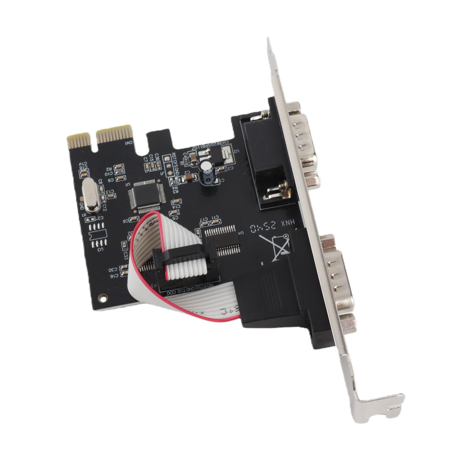 

2 Port PCI Express RS232 DB9 Serial Port Card PCIe Serial Expansion Card PCIe Serial Host Controller Card for Windows