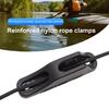 Nylon Kayak Cord Lock Cleat Self-Lock Rope Cord Tensioner Runner Quick Grip Soft Rope Tensioning Slider for Canoeing Kayak Surfing Accessories
