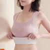 Winter Women Thermal Vest with Chest Pads Seamless Velvet Fast Temperature Lock Heating Square Neck Slim Fit Elastic Sleeveless Inner Wear Bottoming