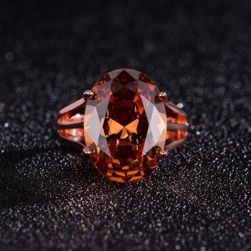 Sace Gems Klasický zirkónový prsteň zo zliatiny medi Dámsky šperk Svadobný darček na párty