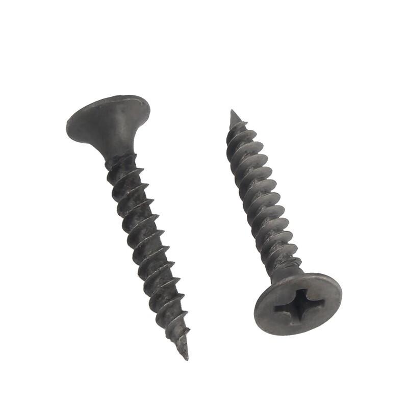 Black Phillips Flat Head Drywall Screws, Carbon Steel