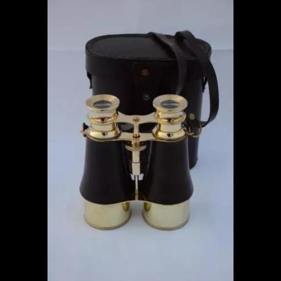 

Твердий бінокль у шкіряному футлярі | Вінтажний морський, ручної роботи, подарунок