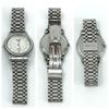 SEIKO 5Y23-7080 Manufactured 1988 Quartz QZ Battery Powered Day-Date White Silver Dial Stainless Steel Men's Watch WATER RESISTANT 3-Hand