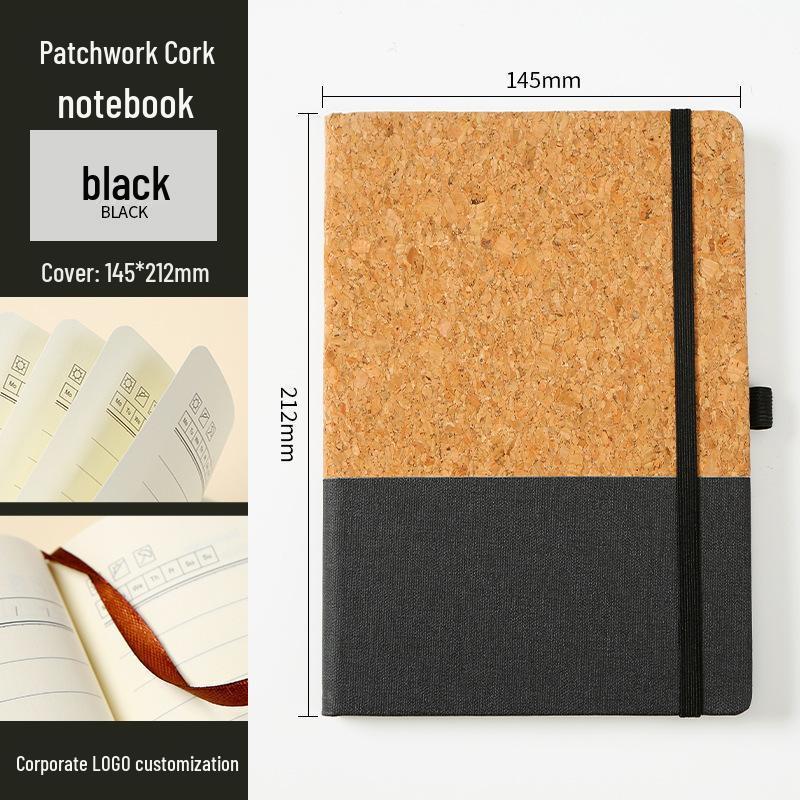 A5 Cork Strap Notebook - Custom Logo Thick Diary for Students & Business.