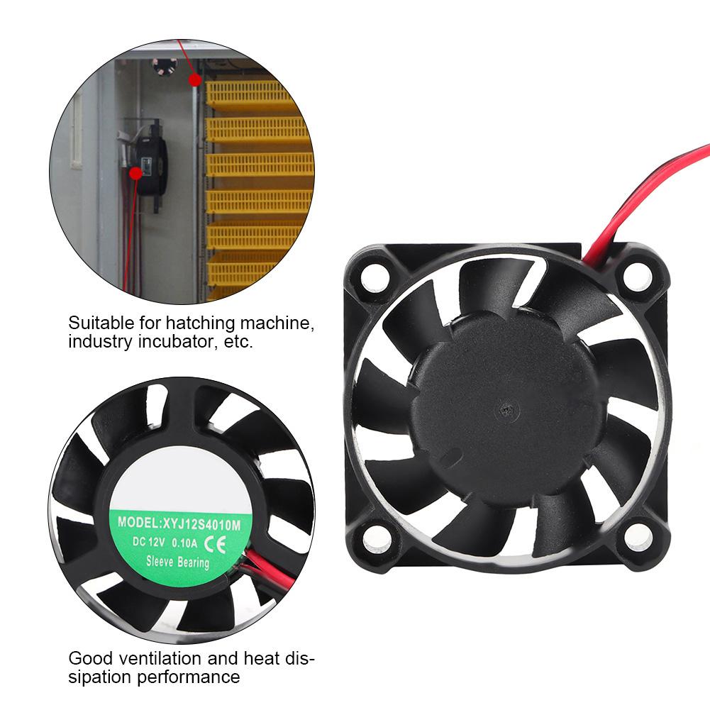 Hatching Machine Cooling Fan Industry Incubator Dedicated Fans Accessory (4010 12V)