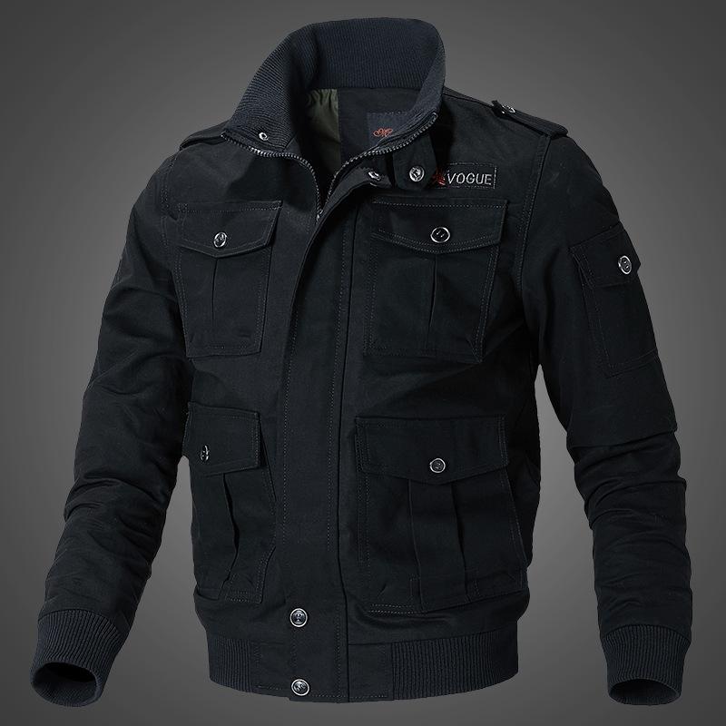 Baseball Collar Military Jacket Men's Spring and Autumn Casual Cotton Tooling Jacket Trend