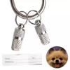 Anti-Lost Pet Dog Cat ID Tag Metal Storage Tube Collar Accessory Pet Name Address ID Pendant for Pets Safety Identification