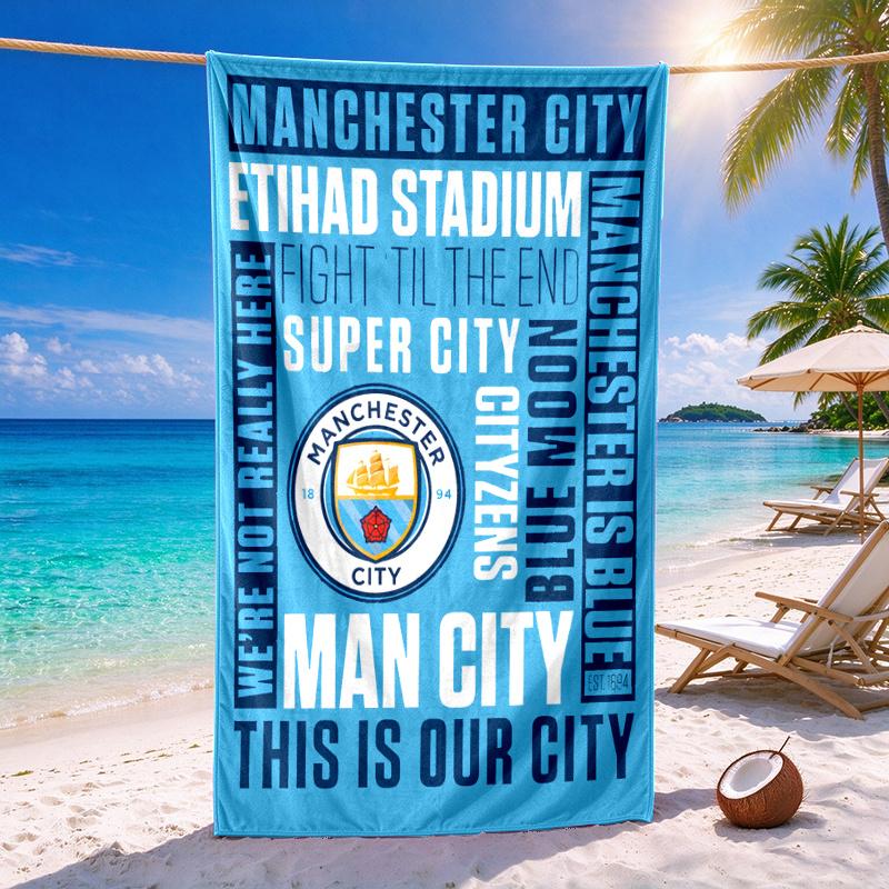 Coventry City FC Football Cres Quick-drying soft and absorbent beach towel—perfect for beach trips swimming outdoor camping and travel an essential b