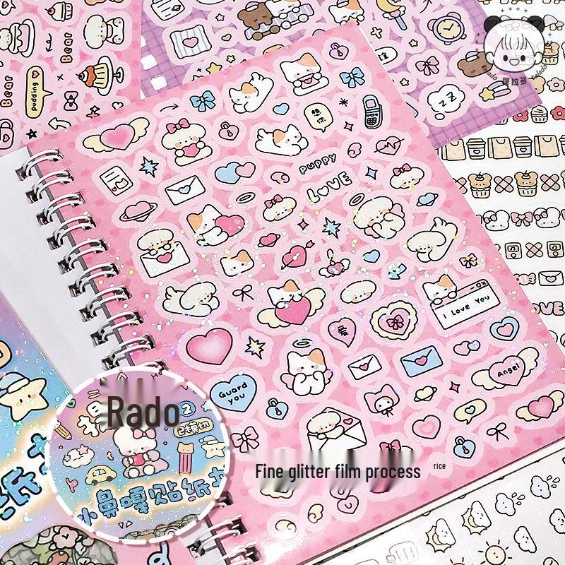 Tirado Cute Cartoon Nose and Hand Sticker Book: Small Decorative Patterns