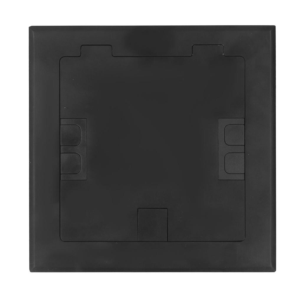 Floor Outlet Black Stainless Steel 16A 3 Prong Universal 2 Holes USB and Computer Port Recessed Floo