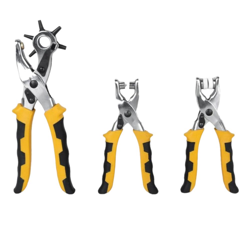 Precision Tool Punch Pliers Round Hole Hole Punch Plier Punching Machines Sewing Clothing 3pcs
