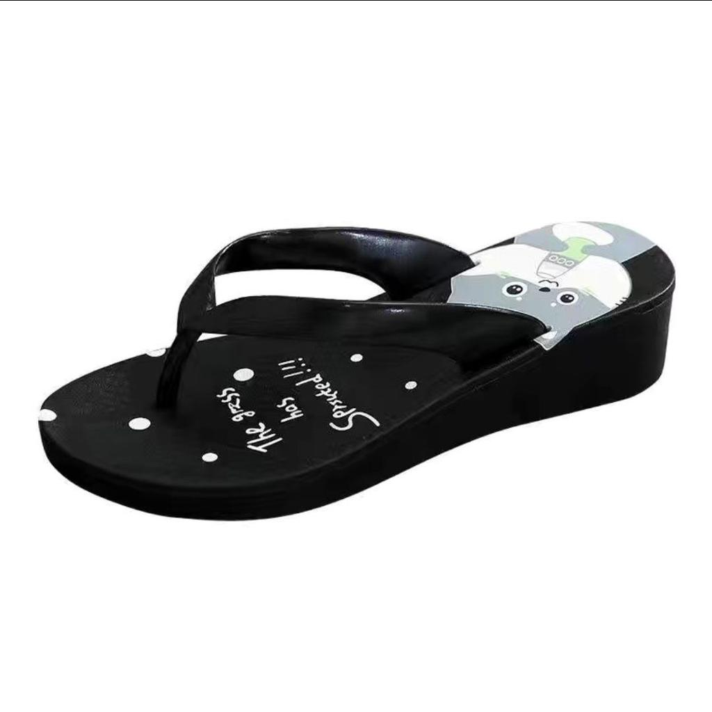 Anti-slip Anti-odor Bathing Flip-flops Outside Wear Cartoon Cute Flip-flops Waterproof Tiktok Same Style