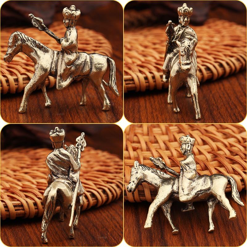 Landscape Bonsai Landscape Metal White Dragon Horse Decoration Sanzang Copper Crafts Micro Landscape Tangsen Small Ornament