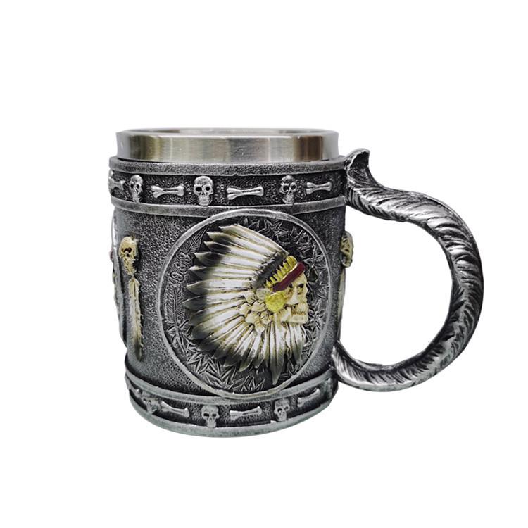 Stainless Steel Skull Goblet: Halloween Gift Mug
