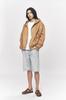 Black Moment Faux Suede Hooded Zip-Up Jacket [Camel]