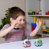 Cartoon-style Double-pull Back Space Saucer Toy, No Batteries Required, Just Pull And Release, Fun Face-changing Saucer Toy