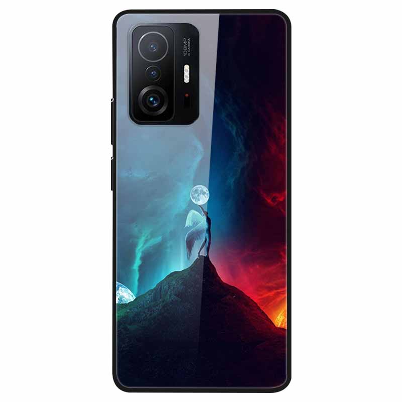 Luxury Case for Xiaomi Mi 11T Pro Cover Tempered Glass Cover for Xiaomi 11T 11 T Pro Phone Case for Xiaomi 11TPro Fundas 2021
