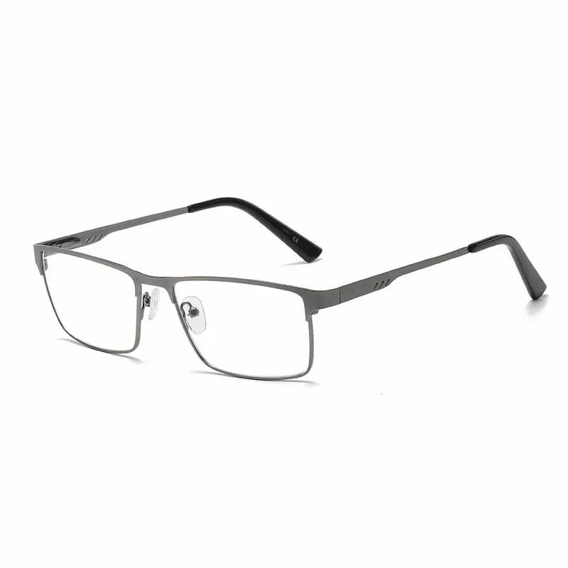 Men Square Metal Large Frame Reading Presbyopia Glasses Reader +1.25 1.5 1.75 2.0 5.0  6.0 Gafas Lectura Hombre Mens Glasses