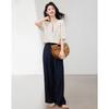 Tencel Blend Shirt & Wide-Leg Pants Set