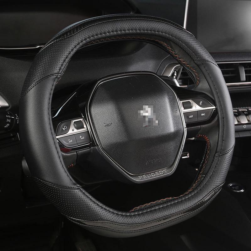 Stilfullt rattöverdrag för Peugeot 4008, 5008, 508L - D-typ, platt botten