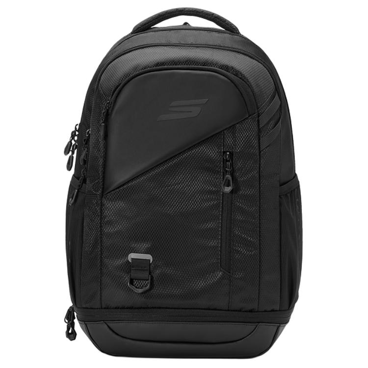 Skechers 24L Lightweight Large Capacity Fabric Backpack Unisex Backpack Carbon-Black P325U037-0018 Carbon Black
