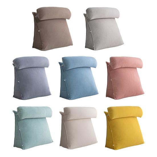 Wedge Pillow Supportive Headboard Pillow with Neck Cushion Back Leg And Knee Support Cushion for Sleeping Reading Acid Reflux
