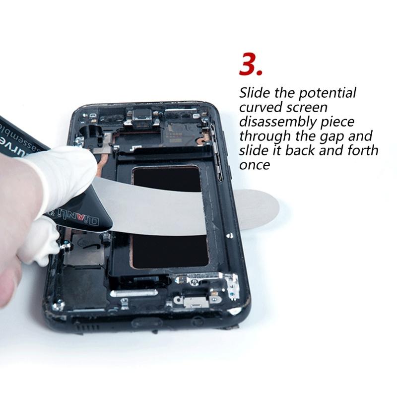 High Strength 0.1mm Steel Phone Pry Tool For Curved Display Removal Ergonomic Grip And Slim Design Smartphone Repair Accessory