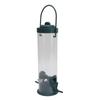 2 Set Bird Tube Feeder Plastic Transparent Hanging Finch Feeder Garden Decoration with 2 Vents 2 Ports