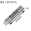 304 Stainless Steel Multi-hole Rectangular Nut for Aluminum Profiles, Square Double Hole, Available In Sizes M4, M5, M6