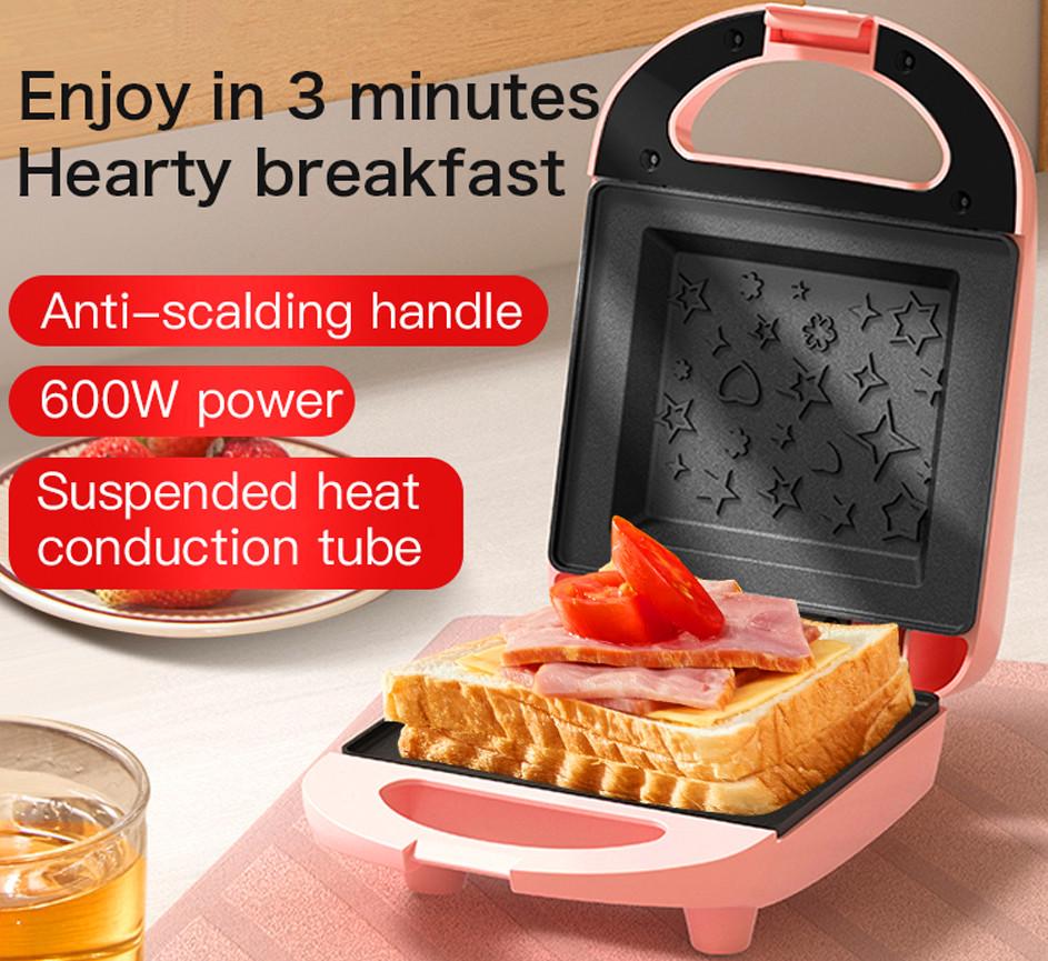 Electric Sandwich & Waffle Maker Toaster Press for Breakfast