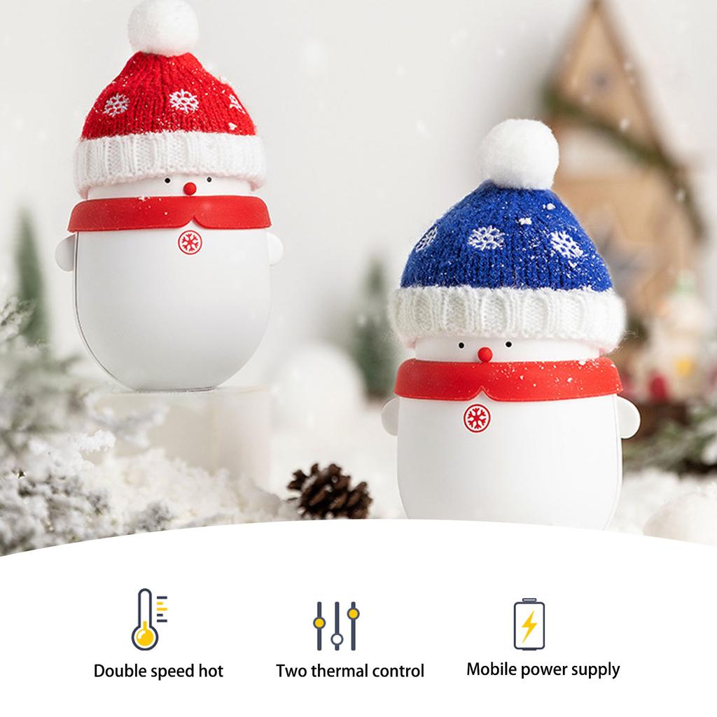 Hand Warmer Multifunctional Rechargeable Snow Man Hand Heater 6000mAh Powerbank for Cold Winter