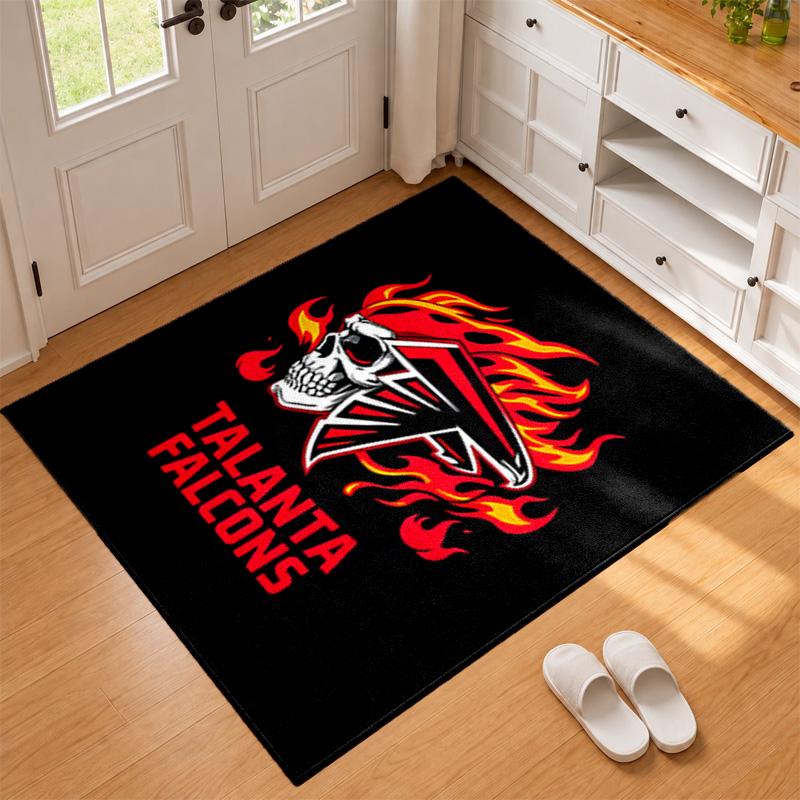 Atlanta Falcons Carpet Door Mat for Living Room or Bedroom Protective Mat Under Chair Office Decoration Christmas Gift Birthday Present