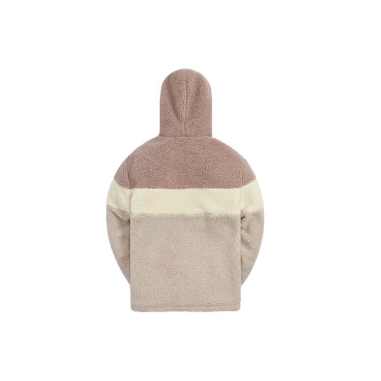 Kith Sherpa Double Pocket Hoodie Molecule Men Outerwear Tan KHM030033-204