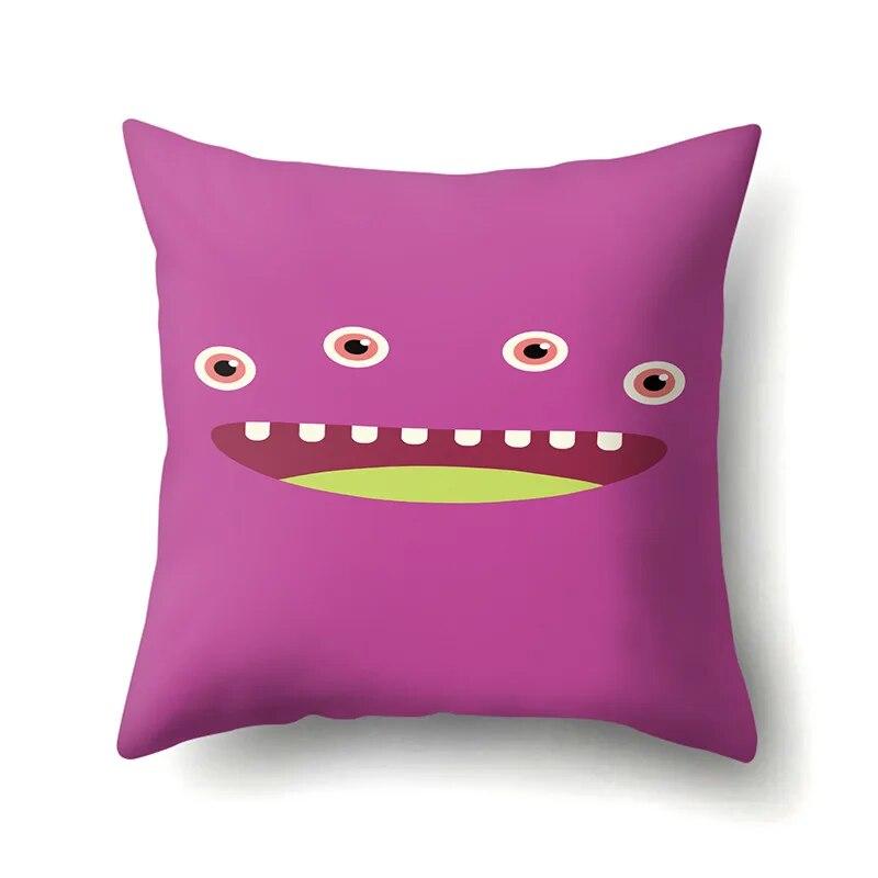 Cute Little Fresh Monster Expression Pattern Printed Fasa de Perna Canapea Scaun