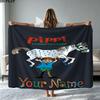 1PC Pippi Longstocking Custom Name Patterned Flannel Blanket Suitable For All Seasons for Home Decor Warmth and Comfort Gifts Holiday Present