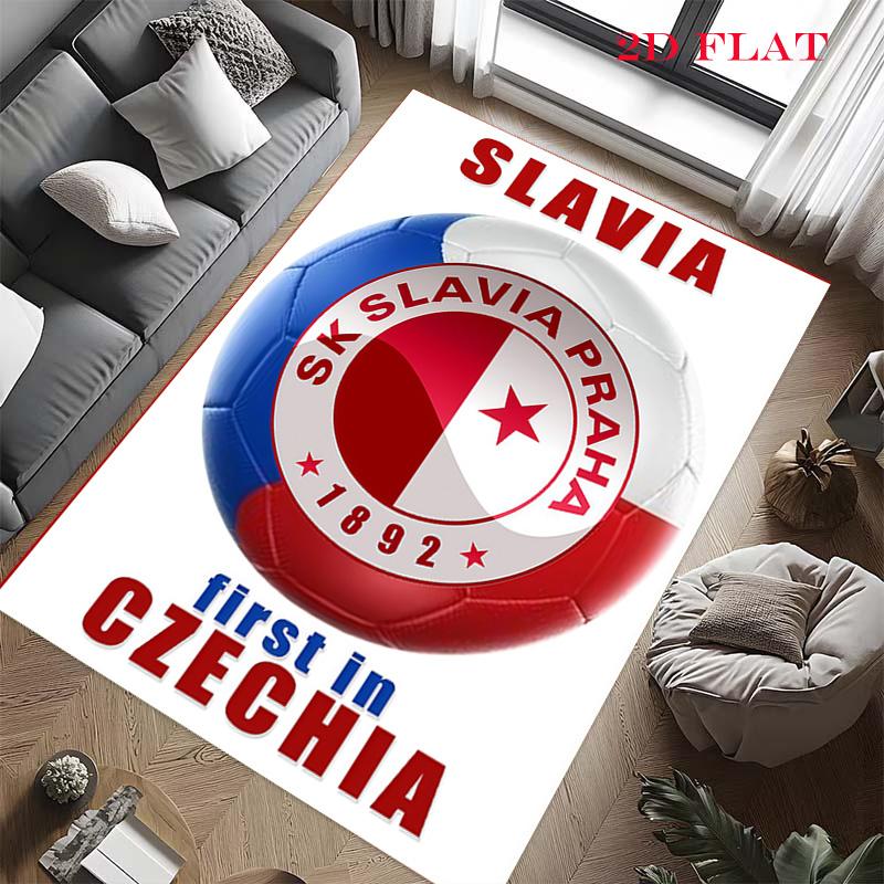 SK Slavia Prague Carpet Rug for Living Room Bedroom Home Sofa Decoration,Kids play Non-slip Floor Mat