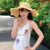 Japanese and French Sweet Tulips Straw Hat Sun Protection Big Brim Sun Protection Lafite French Big Brim Straw Hat