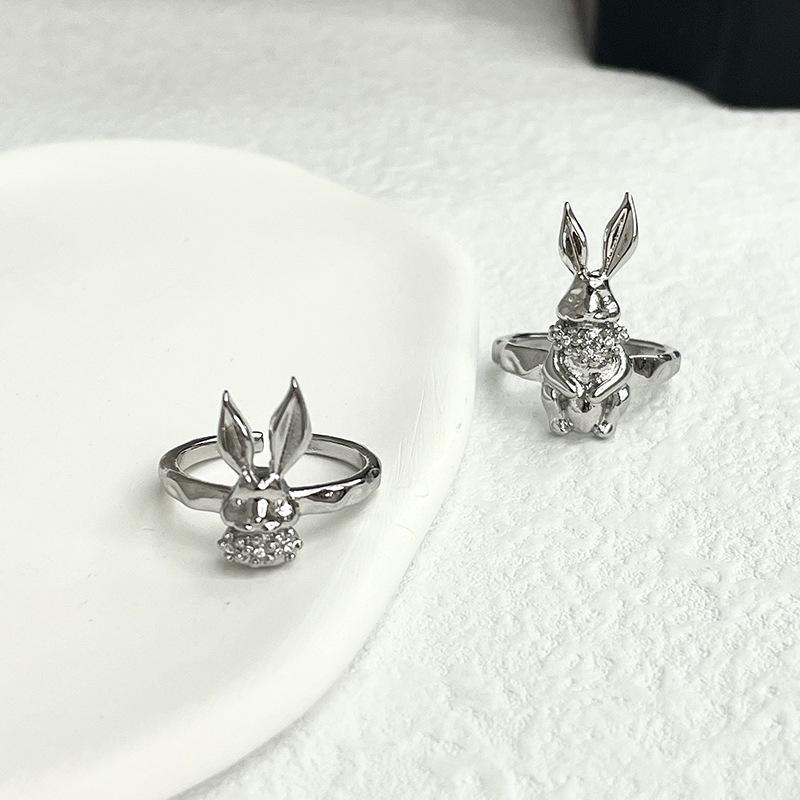 Stack This Order Rabbit Ring Niche Design Sense Advanced Sense Cold Wind Opening Personality Ring Female Tide