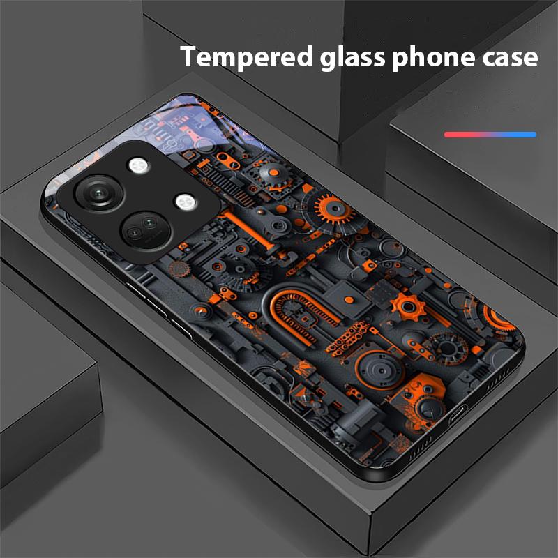 Circuit Diagram For OnePlus Nord 3 5 6T 7 Pro 8 12 10T Reno8 Lite 5G 10R Nord N30 Hard Shell Tempered Glass Phone Case Black