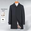 Men's Classic Business 100% Cotton Mid-Length Trench Coat