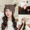 Cute Cat Ears Cute Hats for Womens Knitted Warm Lovely Beanies Cap Birthday Gift