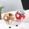 Creative Panda Mushroom Garden Decor - Cute Resin Flower Pots for Succulents