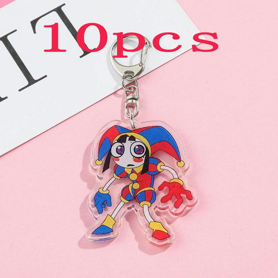 1Pcscartoon The Amazing Digital Circus Acrylic Keychain Cute Backpack Pendant Bag Charms Accessories Decoration Holiday Gift Items