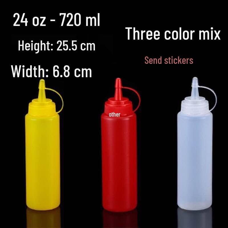 Plastic Squeeze Bottle for Condiments and Sauces