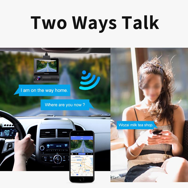 ADAS 4G Android DVR Remote Parking Monitor 3''Touch Dash Cam WIFI GPS Dual Lens 2WAY Talk Live Streaming On Car ASSIST APP
