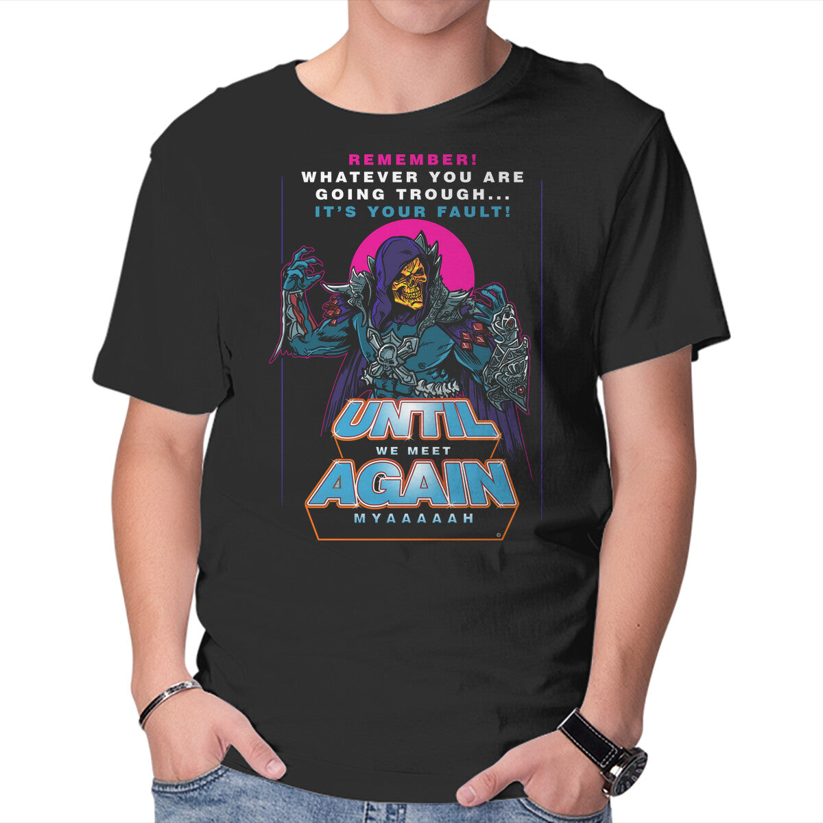 Unisex Crew Neck T-Shirt Villain Wisdom Graphic Short Sleeve Casual Tee L
