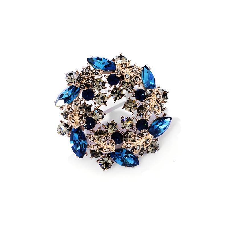 Elegant Bauhinia Crystal High-end Suit, Small Brooch, Women's Spring Collar Pin Accessory, Fixed Dress, Corsage