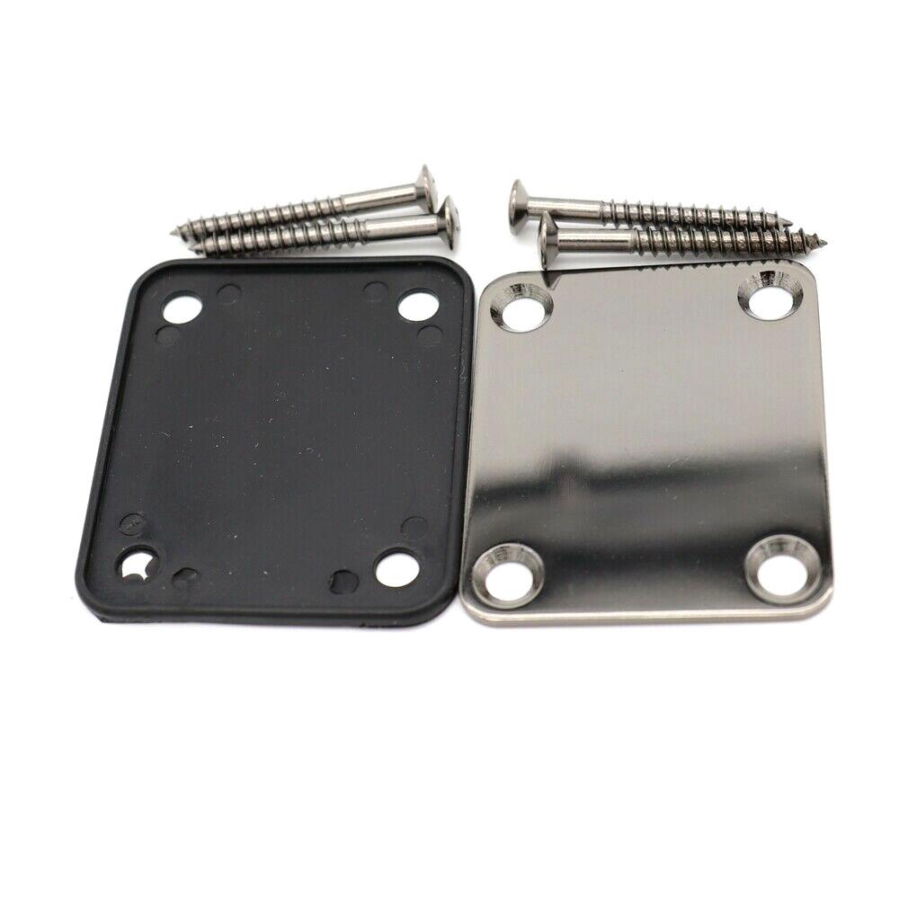 1Set Electric Guitar Neck Plate With Screws For St Tl Guitar Jazz Bass Replacement Guitar Accessories 6Coloer